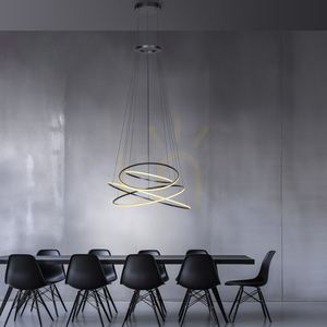PURE E-FLYING RINGS 2566-15 Šedé závesné svietidlo s 1xLED 2 PURE E-FLYING RINGS 2566-15 Šedé závesné svietidlo s 1xLED small 2