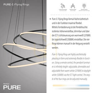 PURE E-FLYING RINGS 2566-15 Šedé závesné svietidlo s 1xLED 3 PURE E-FLYING RINGS 2566-15 Šedé závesné svietidlo s 1xLED small 3