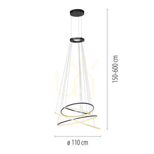 PURE E-FLYING RINGS 2566-15 Šedé závesné svietidlo s 1xLED 8 PURE E-FLYING RINGS 2566-15 Šedé závesné svietidlo s 1xLED small 8