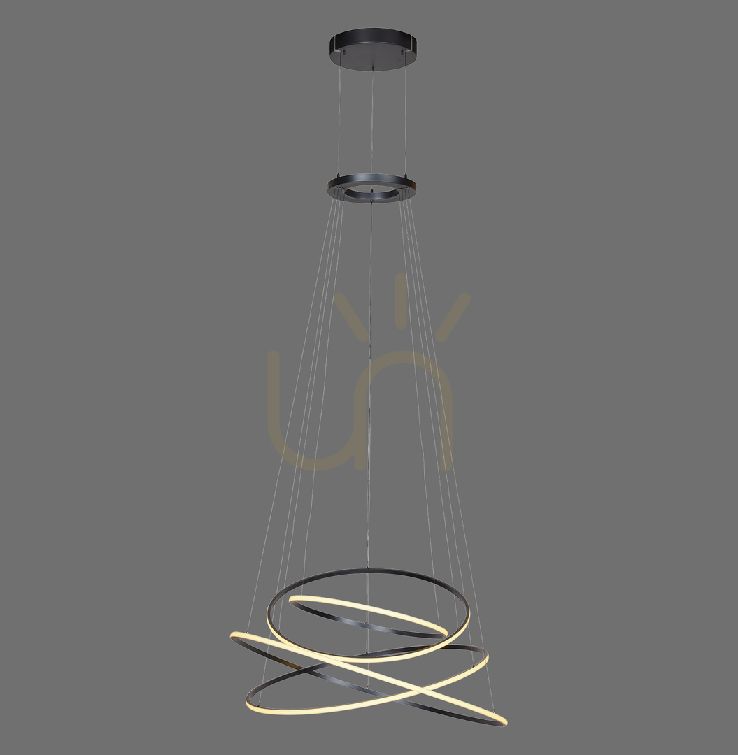 Skontrolujte PURE E-FLYING RINGS 2566-15 Šedé závesné svietidlo s 1xLED PURE E-FLYING RINGS 2566-15 Šedé závesné svietidlo s 1xLED