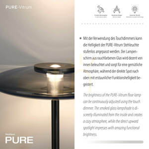 Stojaca lampa PURE VITRUM 481-15, sivá, 2xLED 3 Stojaca lampa PURE VITRUM 481-15, sivá, 2xLED small 3
