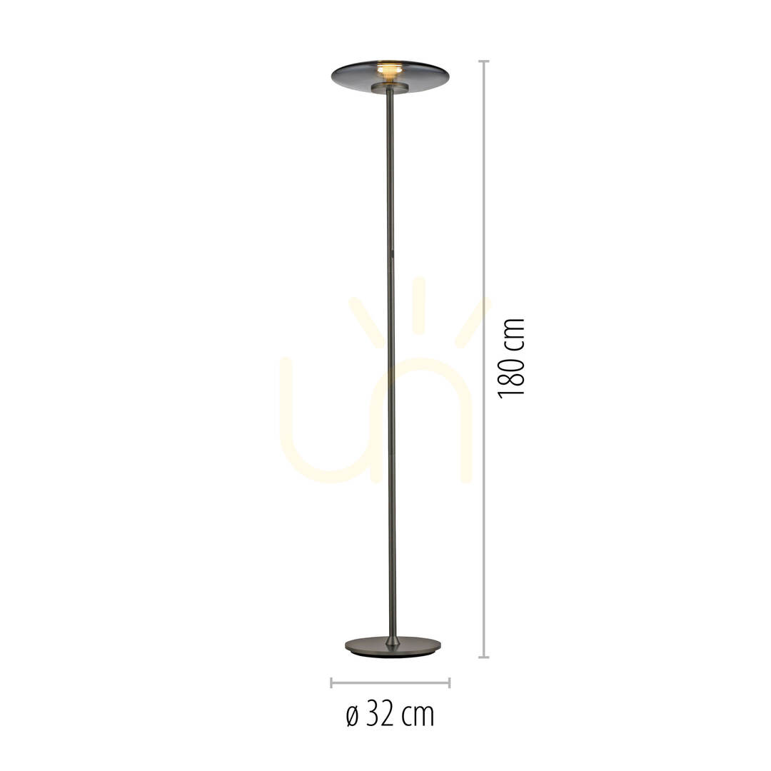 Displej Stojaca lampa PURE VITRUM 481-15, sivá, 2xLED Stojaca lampa PURE VITRUM 481-15, sivá, 2xLED