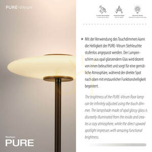 Stojaca lampa PURE VITRUM 481-34, hnedá, 2xLED small 3