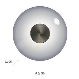 Nástenné a stropné LED svietidlo Paul Neuhaus PURE VITRUM 6082-15, sivé, dymové sklo, 22 cm small 15