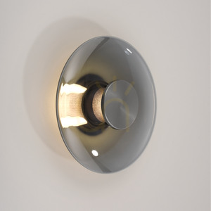 Nástenné a stropné LED svietidlo Paul Neuhaus PURE VITRUM 6082-15, sivé, dymové sklo, 22 cm small 24
