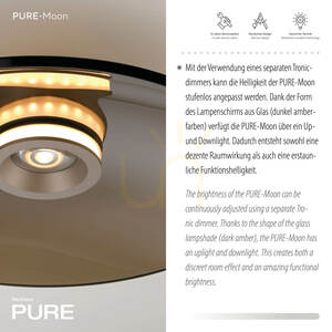 PURE MOON 6095-97 Hnedé stropné svietidlo, 2xLED small 3