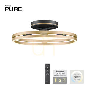 PURE LOOP 6552-68 Čierne stropné svietidlo, 2xLED small 1