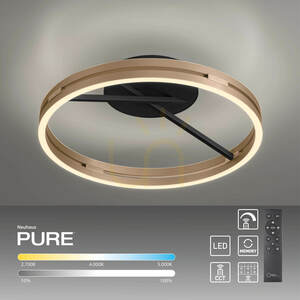 PURE LOOP 6552-68 Čierne stropné svietidlo, 2xLED small 14
