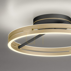PURE LOOP 6552-68 Čierne stropné svietidlo, 2xLED small 16