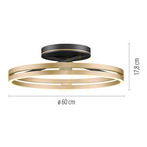 PURE LOOP 6552-68 Čierne stropné svietidlo, 2xLED small 8