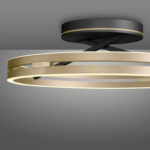 PURE LOOP 6552-68 Čierne stropné svietidlo, 2xLED small 9