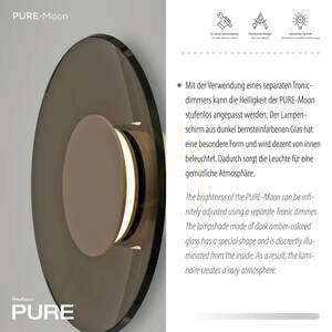 Nástenná svietidlo PURE MOON 9594-97, hnedá, 1xLED small 3