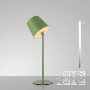 BOTERIA 19251-43 Zelená stolná lampa s 1 LED žiarovkou small 24