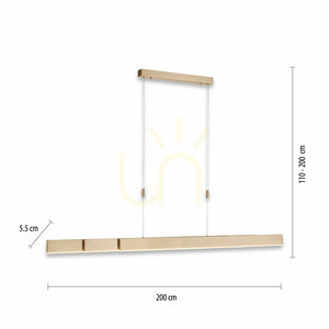 PURE-MOTO 2525-60 Mosadzné závesné svietidlo s 3 LED diódami small 7