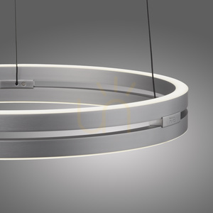 PURE E-LOOP 2550-95 Strieborné závesné svietidlo s 2 LED diódami small 10