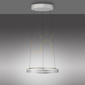 PURE E-LOOP 2550-95 Strieborné závesné svietidlo s 2 LED diódami small 13