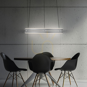 PURE E-LOOP 2550-95 Strieborné závesné svietidlo s 2 LED diódami small 14