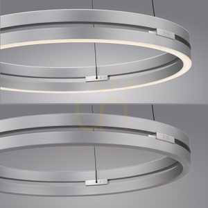 PURE E-LOOP 2550-95 Strieborné závesné svietidlo s 2 LED diódami small 15