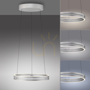 PURE E-LOOP 2550-95 Strieborné závesné svietidlo s 2 LED diódami small 5
