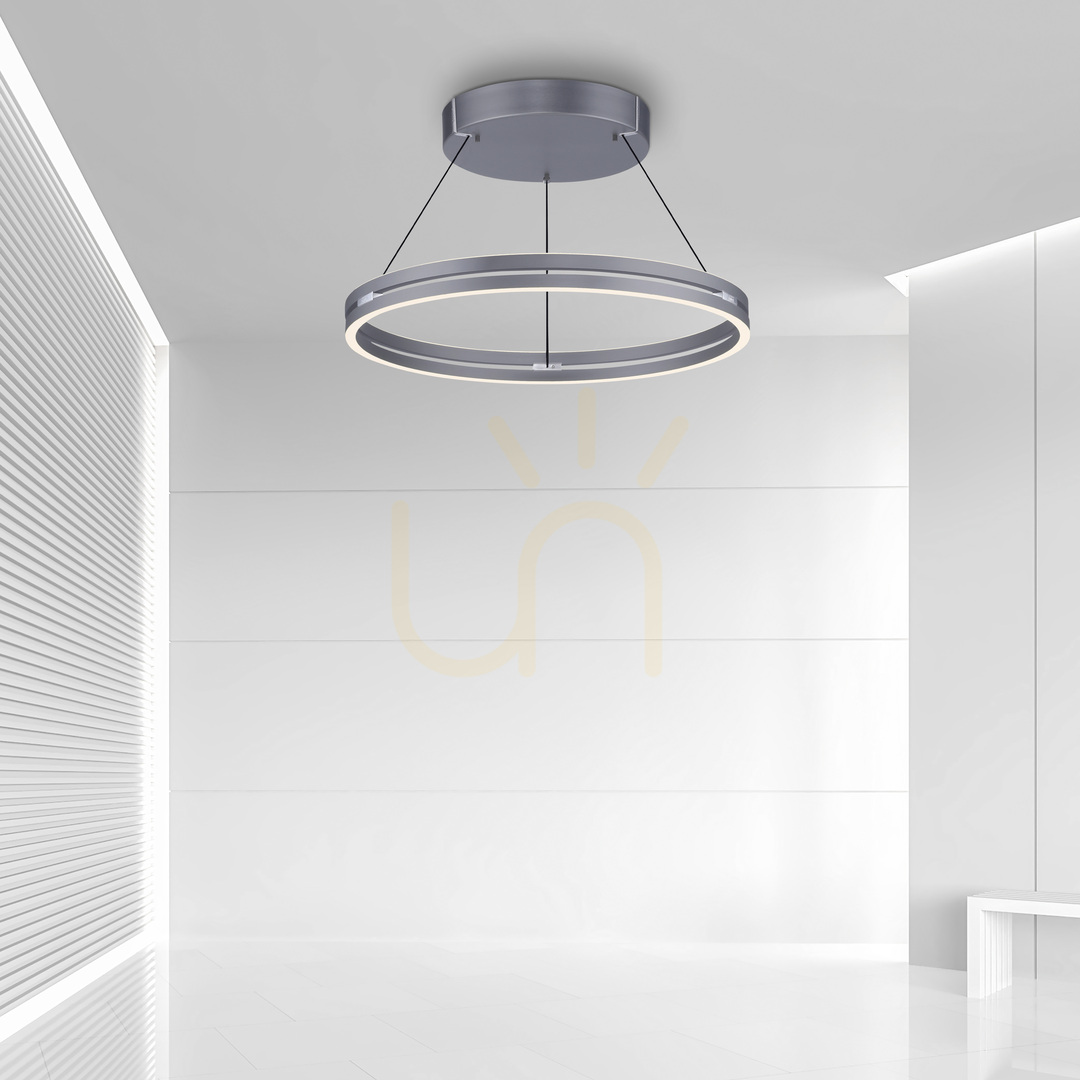 vyhliadka PURE E-LOOP 2551-15 Šedé závesné svietidlo s 2 LED diódami PURE E-LOOP 2551-15 Šedé závesné svietidlo s 2 LED diódami