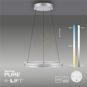 PUREE-LOOP 2551-95 Strieborné závesné svietidlo s 2 LED diódami 12 PUREE-LOOP 2551-95 Strieborné závesné svietidlo s 2 LED diódami small 12