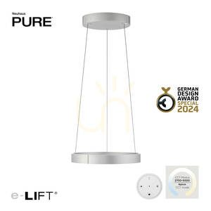 PURE E-CLIPSE 2560-95 Strieborné závesné svietidlo s 2 LED diódami small 1