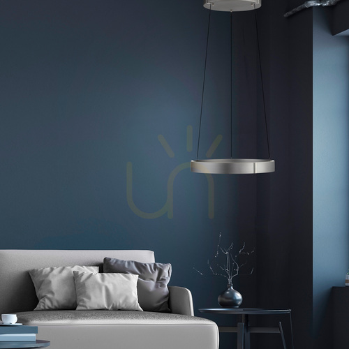 Skontrolujte Paul Neuhaus PURE E-Clipse 2560-95 strieborné závesné svietidlo s 2 LED diódami, s elektrickým nastavením výšky
