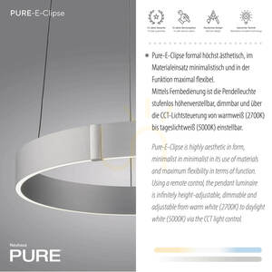 PURE E-CLIPSE 2560-95 Strieborné závesné svietidlo s 2 LED diódami small 4