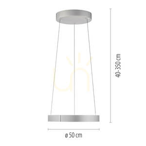 PURE E-CLIPSE 2560-95 Strieborné závesné svietidlo s 2 LED diódami small 7