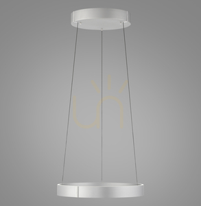 PURE E-CLIPSE 2560-95 Strieborné závesné svietidlo s 2 LED diódami small 0