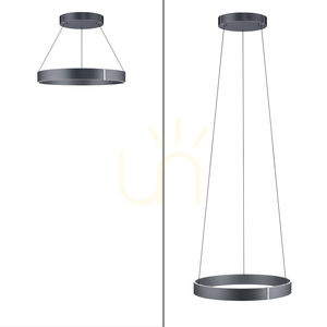 PURE E-CLIPSE 2561-15 Šedé závesné svietidlo s 2 LED diódami small 13
