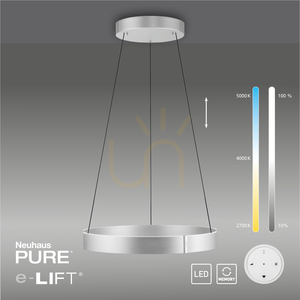 PURE E-CLIPSE 2561-95 Strieborné závesné svietidlo s 2 LED diódami small 12