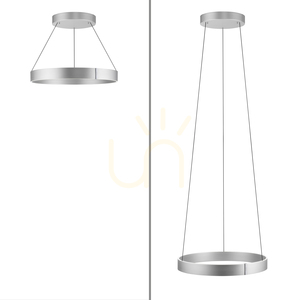 PURE E-CLIPSE 2561-95 Strieborné závesné svietidlo s 2 LED diódami small 13