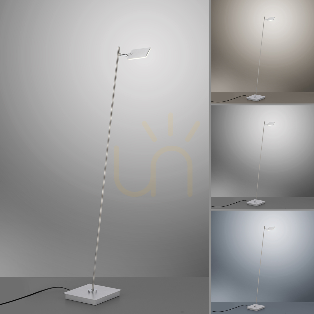 Šou Stojaca lampa PURE-MIRA 356-95, strieborná, 1xLED Stojaca lampa PURE-MIRA 356-95, strieborná, 1xLED