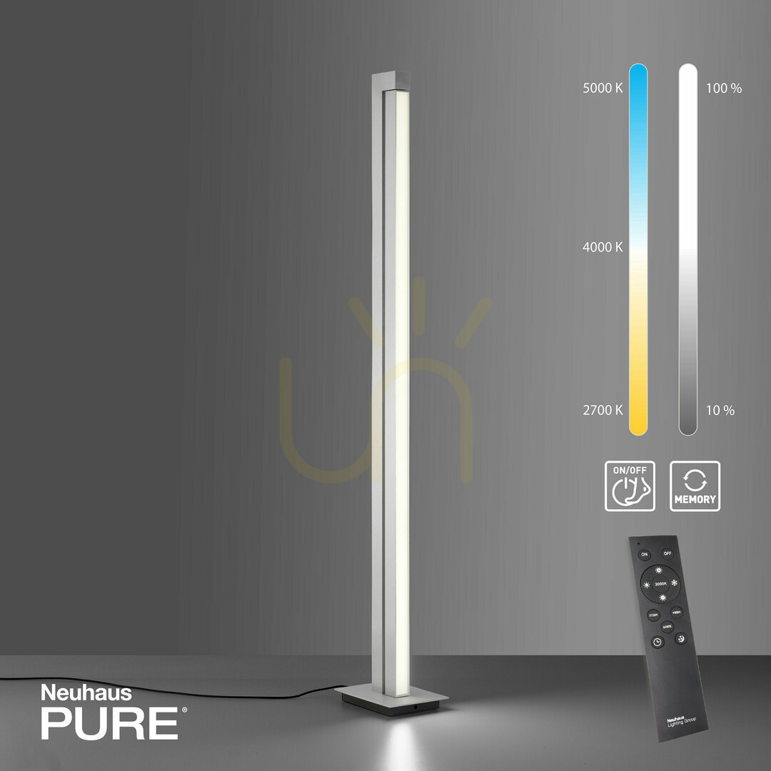 Skontrolujte Stojaca lampa PURE-LINES 421-95, strieborná, 1xLED Stojaca lampa PURE-LINES 421-95, strieborná, 1xLED