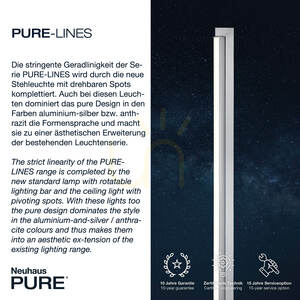 Stojaca lampa PURE-LINES 421-95, strieborná, 1xLED 3 Stojaca lampa PURE-LINES 421-95, strieborná, 1xLED small 3