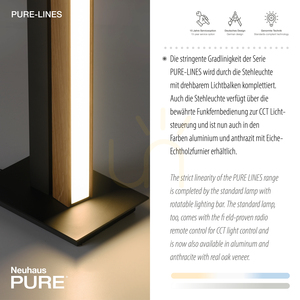PURE-LINES 451-79 Stojaca lampa, drevo, 1xLED small 3