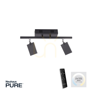 PURE-MIRA 6354-18 Čierne stropné svietidlo s 2 LED diódami 1 PURE-MIRA 6354-18 Čierne stropné svietidlo s 2 LED diódami small 1