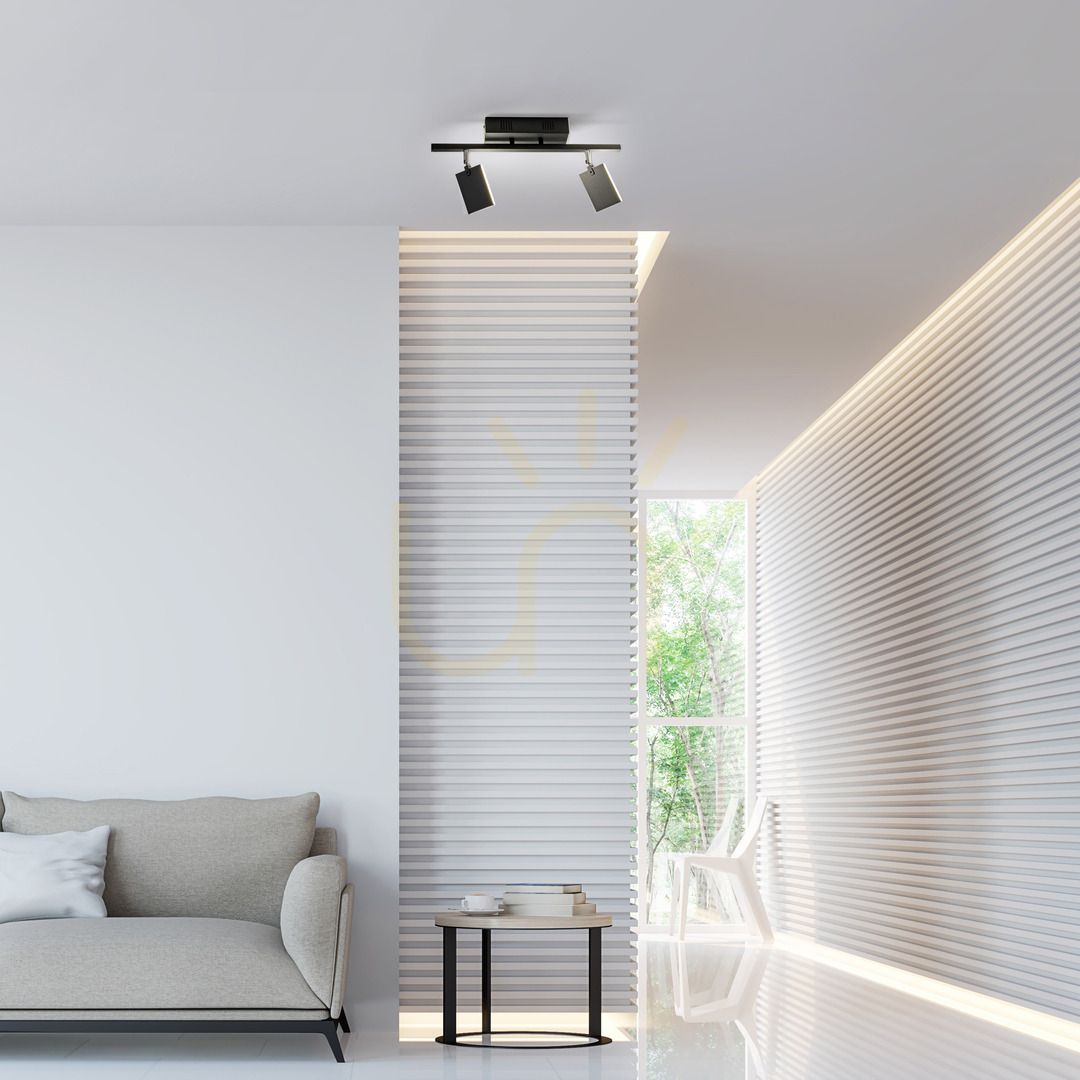 Náhľad PURE-MIRA 6354-18 Čierne stropné svietidlo s 2 LED diódami PURE-MIRA 6354-18 Čierne stropné svietidlo s 2 LED diódami