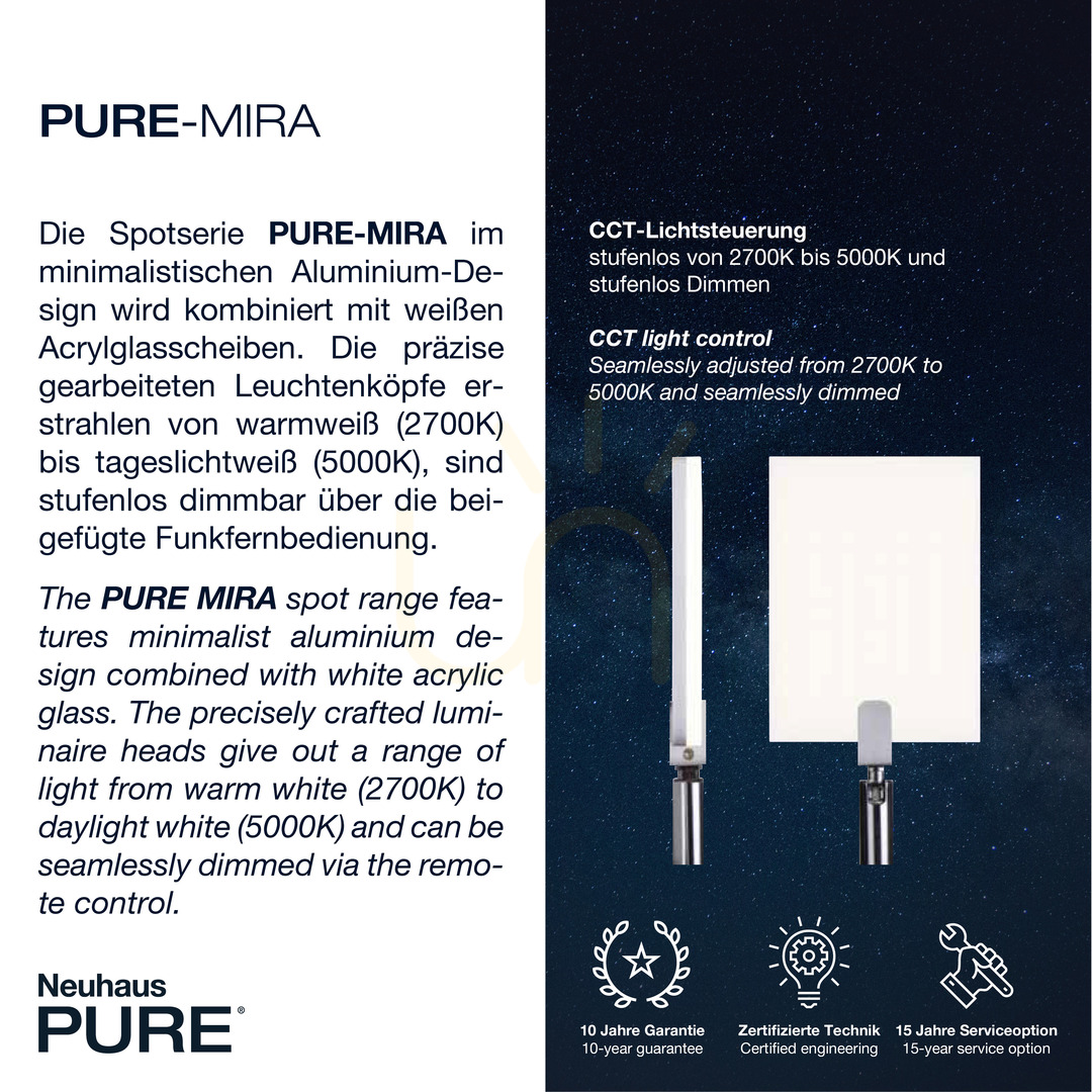 Displej PURE-MIRA 6354-18 Čierne stropné svietidlo s 2 LED diódami PURE-MIRA 6354-18 Čierne stropné svietidlo s 2 LED diódami