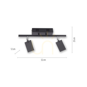 PURE-MIRA 6354-18 Čierne stropné svietidlo s 2 LED diódami 7 PURE-MIRA 6354-18 Čierne stropné svietidlo s 2 LED diódami small 7
