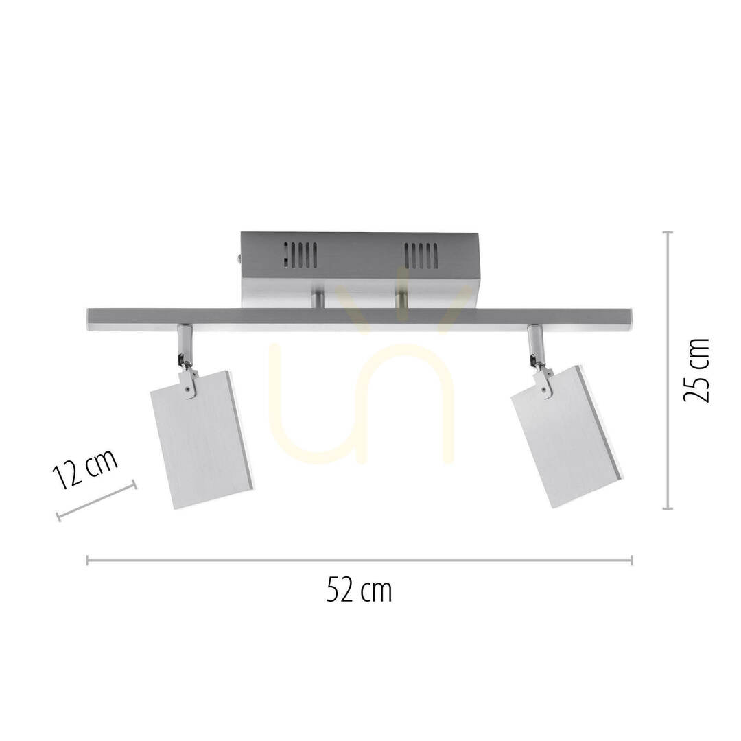 Náhľad PURE-MIRA 6354-95 Strieborné stropné svietidlo, 2xLED PURE-MIRA 6354-95 Strieborné stropné svietidlo, 2xLED