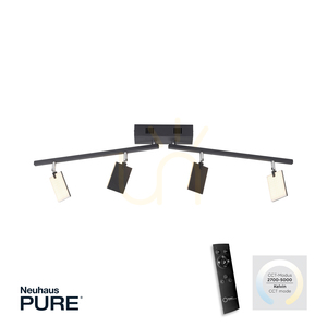 PURE-MIRA 6356-18 Čierne stropné svietidlo so 4 LED diódami 1 PURE-MIRA 6356-18 Čierne stropné svietidlo so 4 LED diódami small 1