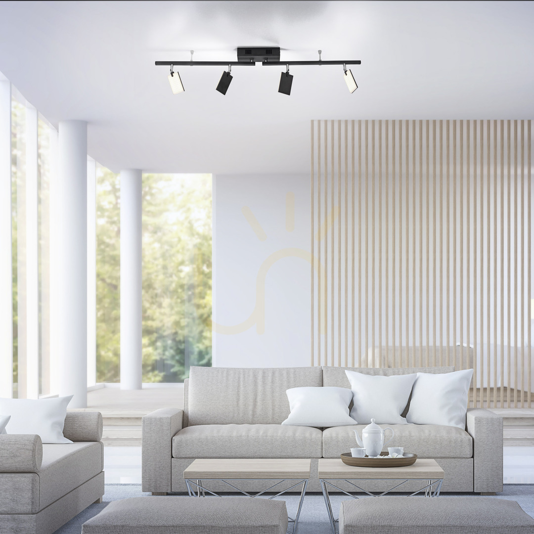 Náhľad PURE-MIRA 6356-18 Čierne stropné svietidlo so 4 LED diódami PURE-MIRA 6356-18 Čierne stropné svietidlo so 4 LED diódami