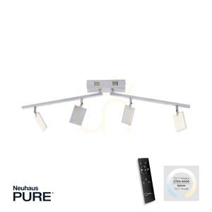 PURE-MIRA 6356-95 Strieborné stropné svietidlo so 4 LED diódami 1 PURE-MIRA 6356-95 Strieborné stropné svietidlo so 4 LED diódami small 1