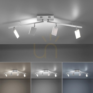 PURE-MIRA 6356-95 Strieborné stropné svietidlo so 4 LED diódami 4 PURE-MIRA 6356-95 Strieborné stropné svietidlo so 4 LED diódami small 4