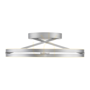 PURE LOOP 6552-95 Strieborné stropné svietidlo, 2xLED small 10