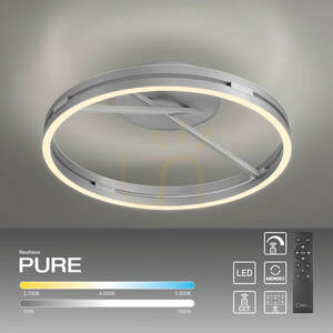 PURE LOOP 6552-95 Strieborné stropné svietidlo, 2xLED small 13