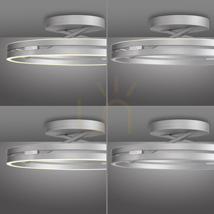 PURE LOOP 6552-95 Strieborné stropné svietidlo, 2xLED small 14