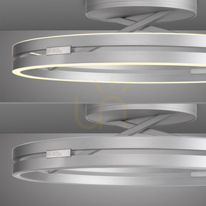 PURE LOOP 6552-95 Strieborné stropné svietidlo, 2xLED small 16
